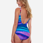 Midnight Light Surplice Swimsuit - Multi - Simply Beach UK