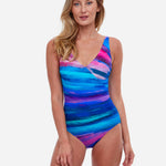 Midnight Light Surplice Swimsuit - Multi - Simply Beach UK