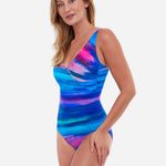 Midnight Light Surplice Swimsuit - Multi - Simply Beach UK