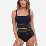 Onyx Square Neck Swimsuit - Black - Simply Beach UK