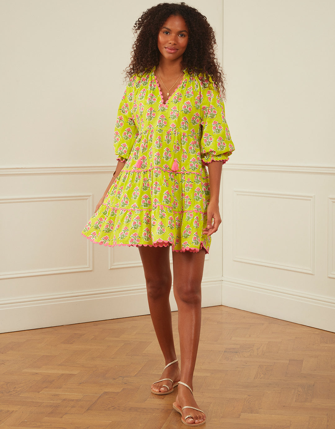 Luna Mini Dress - Lime Tulip - Simply Beach UK