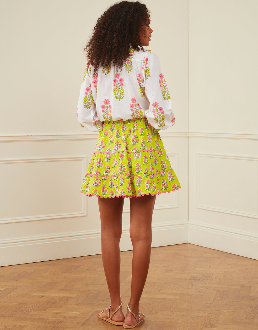 Elsie Mini Skirt - Lime Tulip - Simply Beach UK