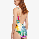 Bora Bora Round Neck Swimsuit - White - Simply Beach UK