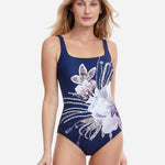 Dolce Vita Square Neck Swimsuit - Navy - Simply Beach UK