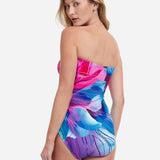 Golden Blossom Bandeau Swimsuit - Multi - Simply Beach UK