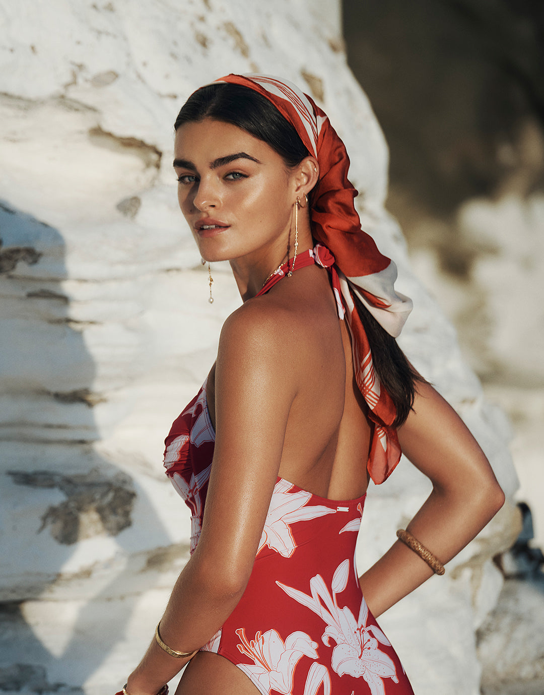 Veridian Twist Front Halter Multifit Swimsuit - Ruby - Simply Beach UK