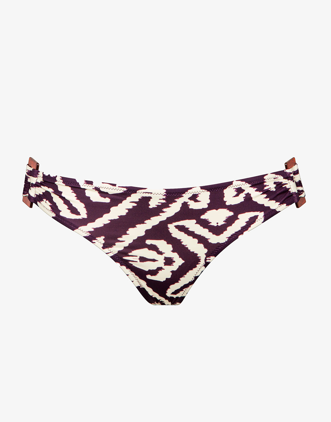 Makro Notion Ring Side Hipster Bikini Pant - Cream Aubergine - Simply Beach UK