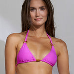 Bamboo Solids Triangle Bikini Top - Intense Pink - Simply Beach UK