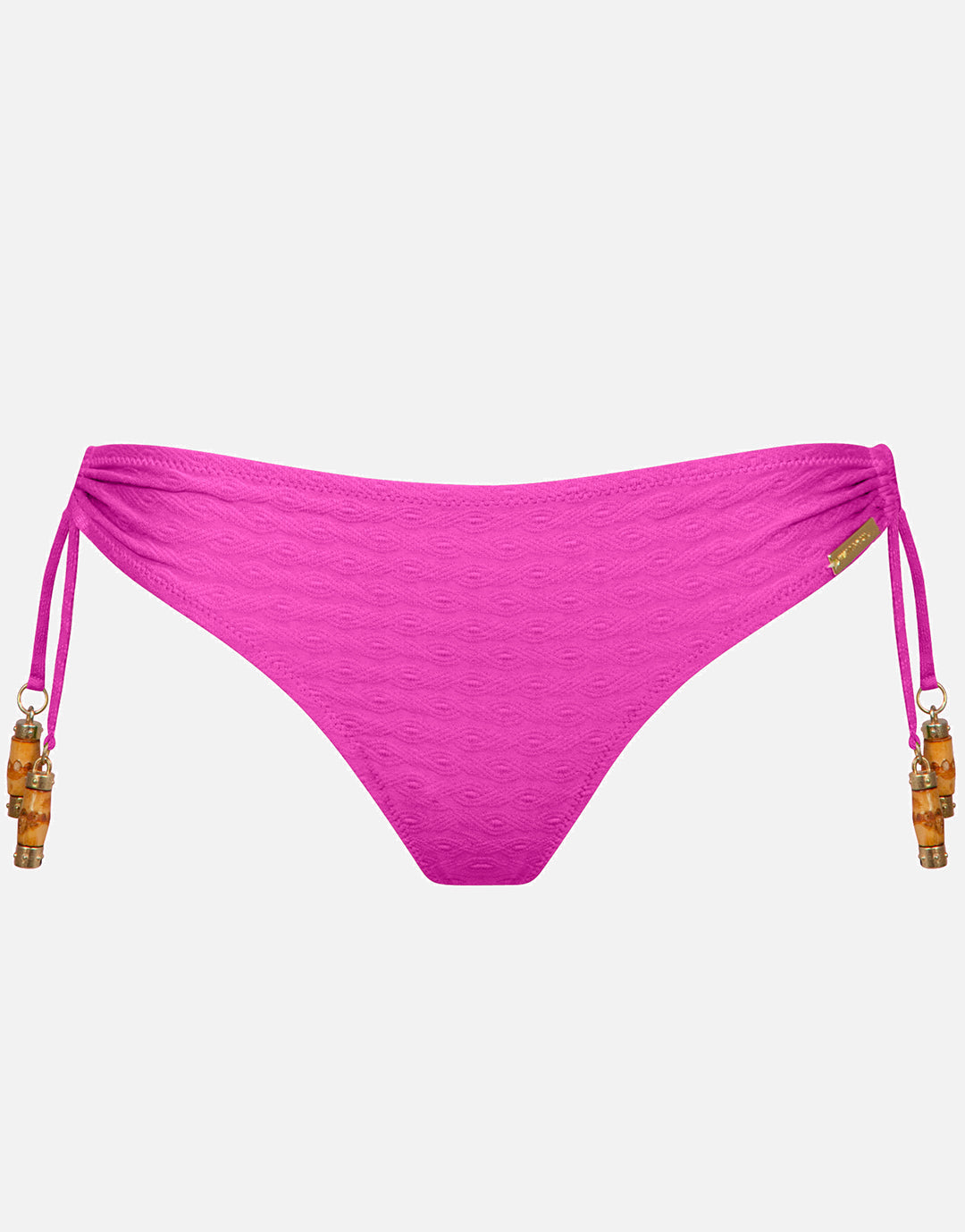 Bamboo Solids Loop Tie Bikini Pant - Intense Pink - Simply Beach UK