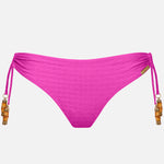 Bamboo Solids Loop Tie Bikini Pant - Intense Pink - Simply Beach UK