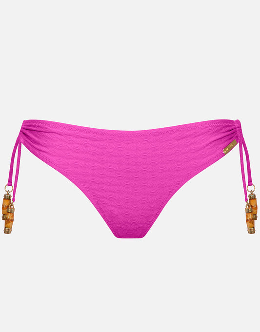 Bamboo Solids Loop Tie Bikini Pant - Intense Pink - Simply Beach UK