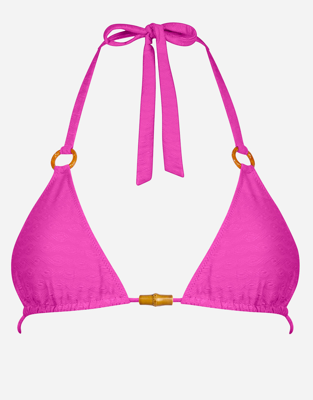 Bamboo Solids Triangle Bikini Top - Intense Pink - Simply Beach UK