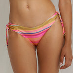 Dopamine Stripe Brazilian Hipster Bikini Pant - Dopamine Brights - Simply Beach UK