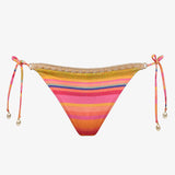 Dopamine Stripe Tie Side Bikini Pant - Dopamine Brights - Simply Beach UK