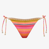 Dopamine Stripe Tie Side Bikini Pant - Dopamine Brights - Simply Beach UK