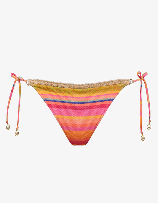 Dopamine Stripe Tie Side Bikini Pant - Dopamine Brights - Simply Beach UK
