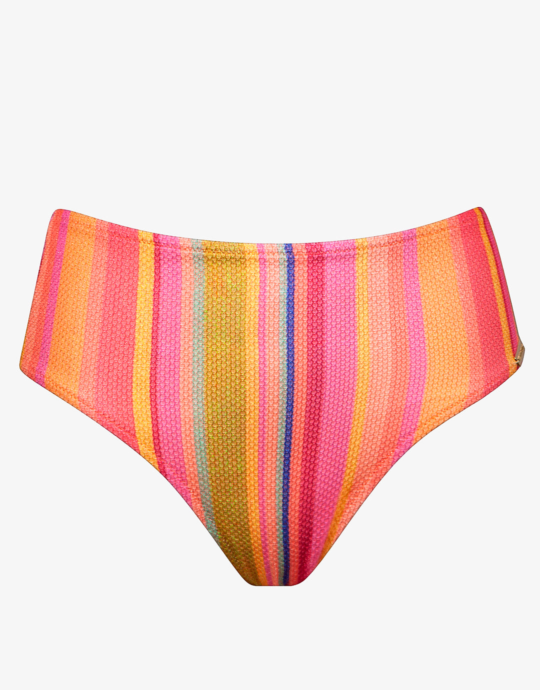 Dopamine Stripe High Waist Bikini Pant - Dopamine Brights - Simply Beach UK