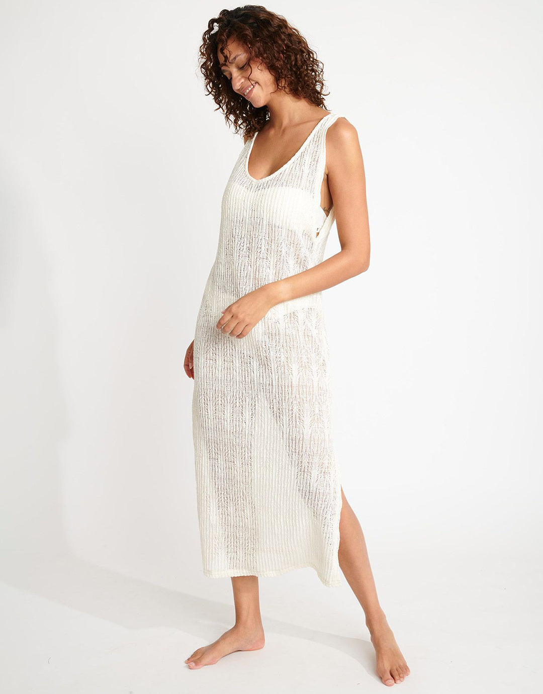 Beachsoul Tupai Midi Dress - Ecru - Simply Beach UK