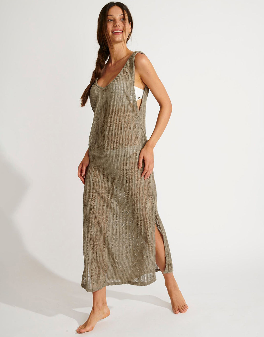 Banana Moon Beachsoul Tupai Midi Dress - Khaki - Simply Beach UK