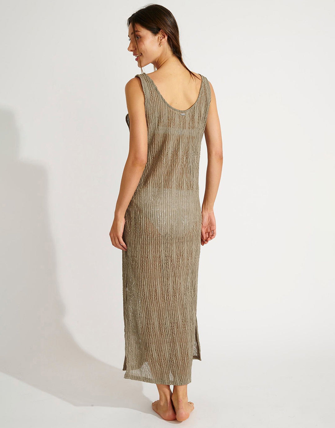 Beachsoul Tupai Midi Dress - Khaki - Simply Beach UK
