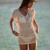 Banana Moon Beachsoul Zinia Mini Dress - Ecru - Simply Beach UK