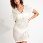 Banana Moon Beachsoul Zinia Mini Dress - Ecru - Simply Beach UK