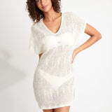 Banana Moon Beachsoul Zinia Mini Dress - Ecru - Simply Beach UK