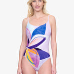 Paradiso Round Neck Swimsuit - Multi - Simply Beach UK