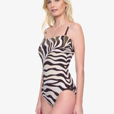 Wildest Dream Bandeau Swimsuit - Multi Brown - Simply Beach UK