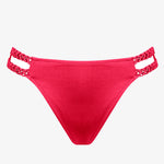 Macrame Love Double Strap Bikini Pant - Luscious Red - Simply Beach UK