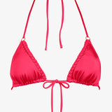 Macrame Love Triangle Bikini Top - Luscious Red - Simply Beach UK