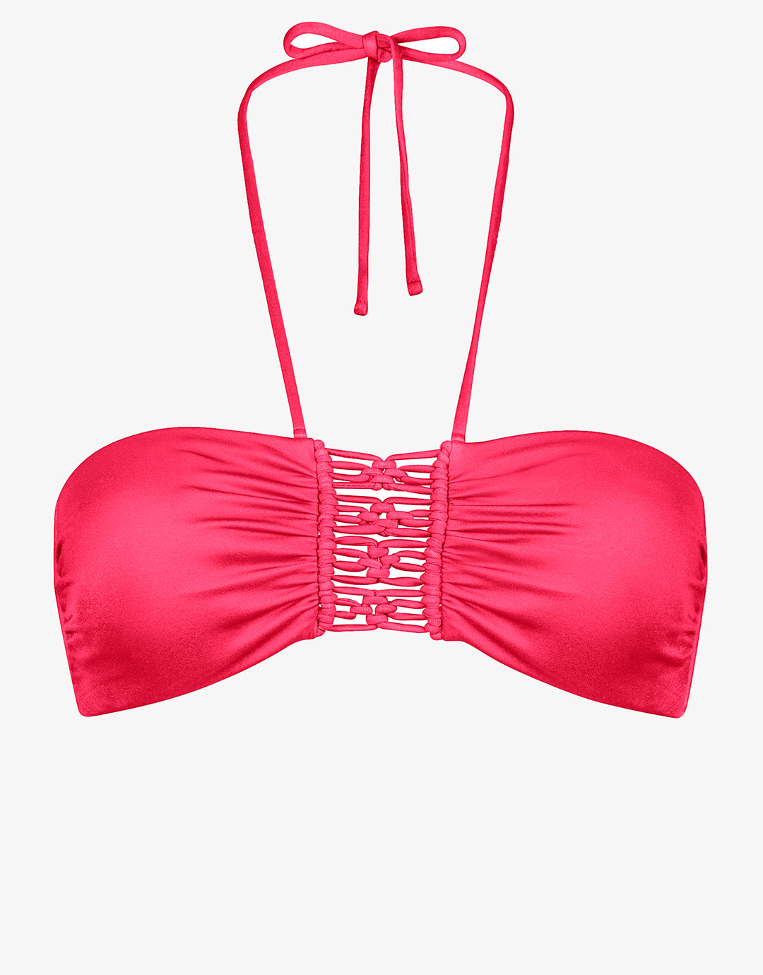 Macrame Love Bandeau Bikini Top - Luscious Red - Simply Beach UK