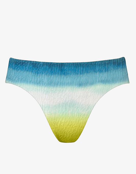 Ombre Flow High Leg Bikini Pant - Aqua Shades - Simply Beach UK
