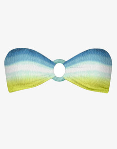 Ombre Flow Bandeau Bikini Top - Aqua Shades - Simply Beach UK