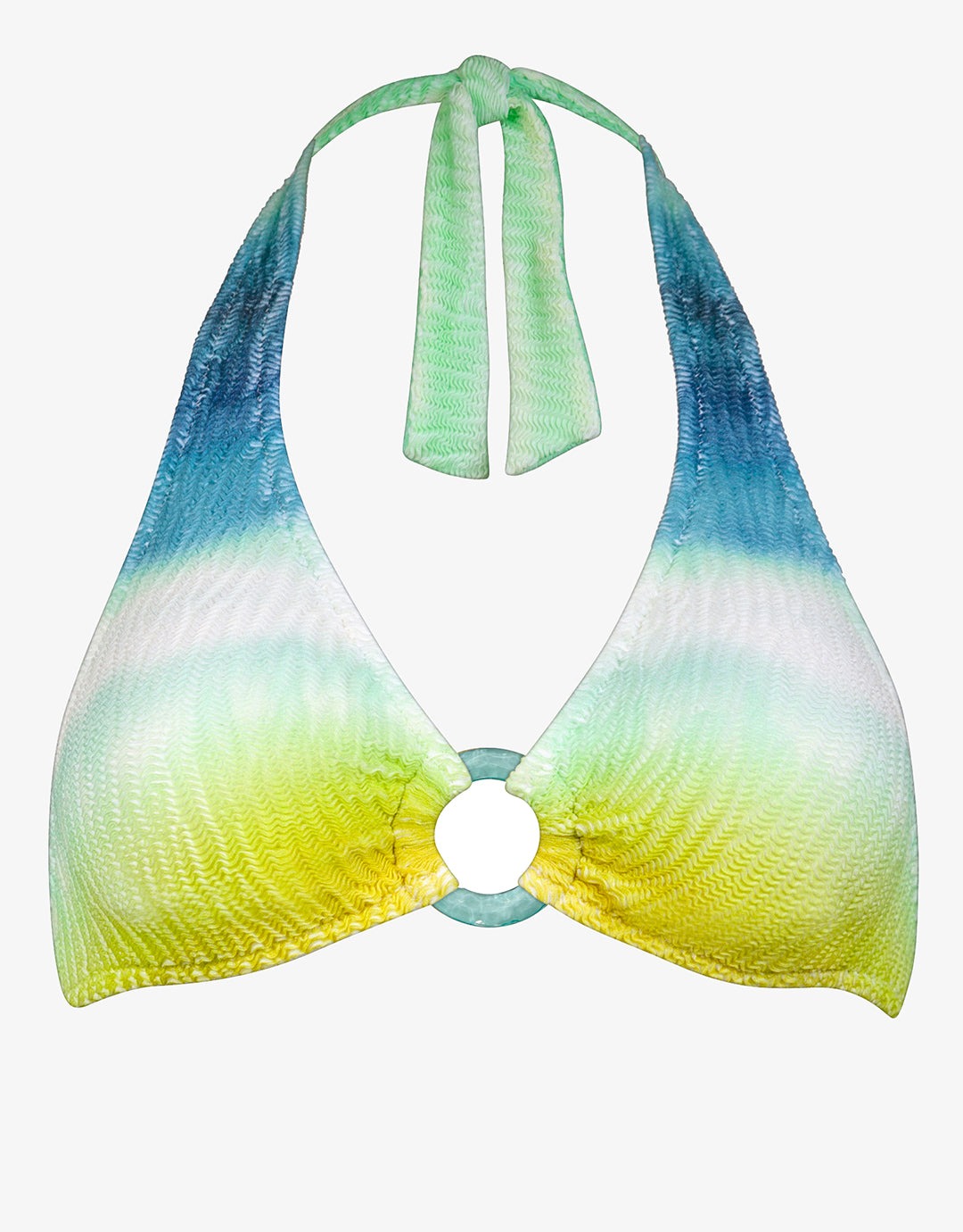 Ombre Flow Halter Bikini Top - Aqua Shades - Simply Beach UK