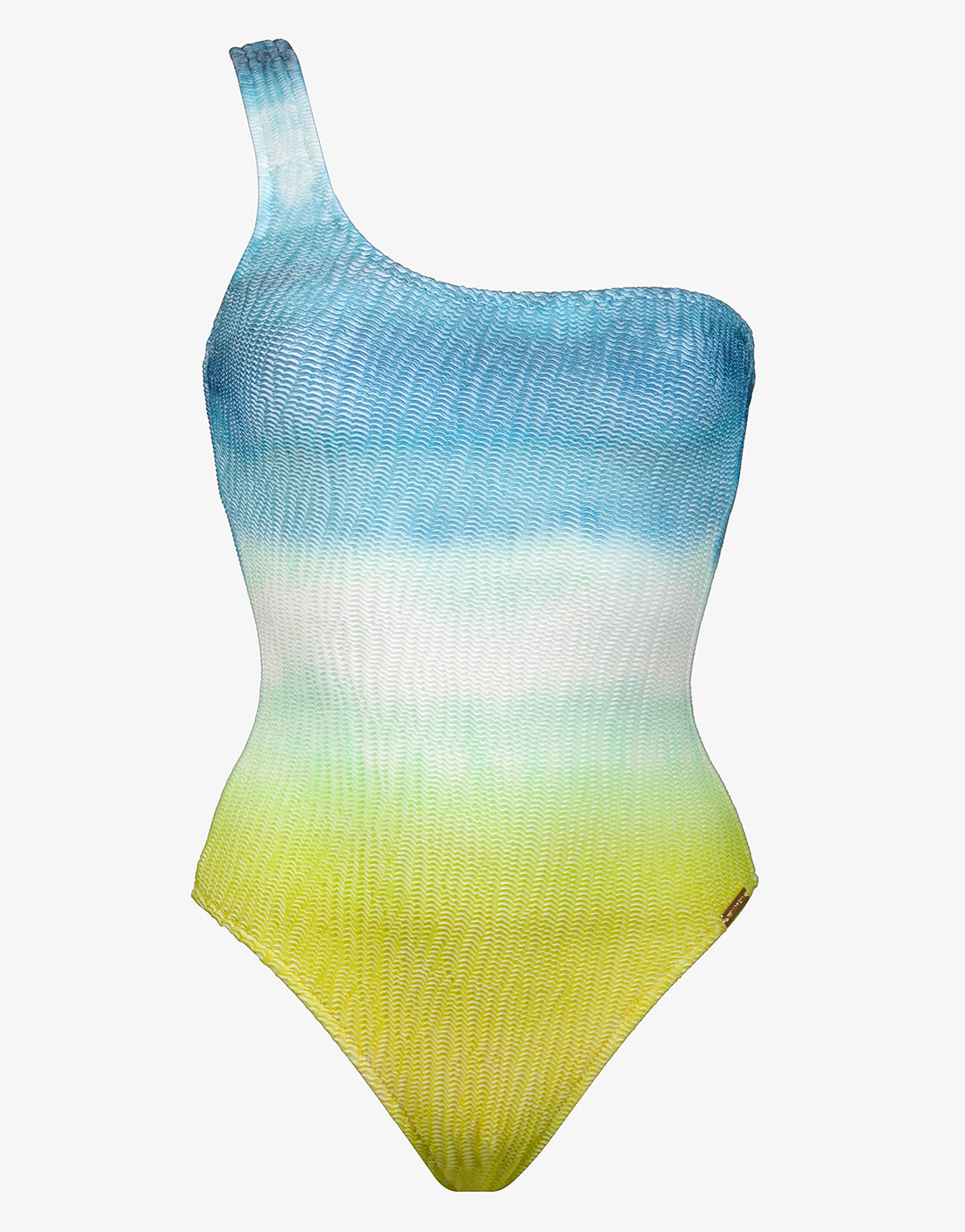 Ombre Flow One Shoulder Swimsuit - Aqua Shades - Simply Beach UK