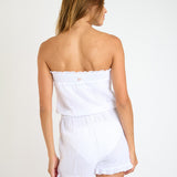 Banana Moon Tafalia Wayan Bandeau Playsuit - Blanc - Simply Beach UK