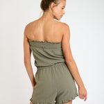 Banana Moon Tafalia Wayan Bandeau Playsuit - Kaki - Simply Beach UK