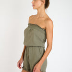 Banana Moon Tafalia Wayan Bandeau Playsuit - Kaki - Simply Beach UK