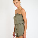 Banana Moon Tafalia Wayan Bandeau Playsuit - Kaki - Simply Beach UK