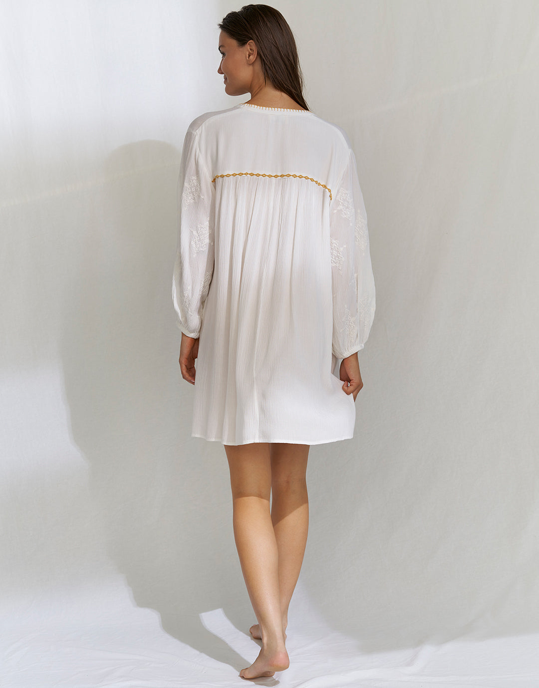 Kaftan Tunic - White and Pineapple - Simply Beach UK