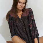 Eclectic Flames Tunic - Black - Simply Beach UK