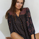 Eclectic Flames Tunic - Black - Simply Beach UK