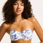 Ahoy Bustier Bra Bikini Top - White - Simply Beach UK