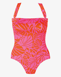 Palma B Cup Bandeau Swimsuit - Pink - Simply Beach UK