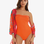 Cristal Bandeau Swimsuit - Orange - Simply Beach UK