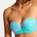 Sea Skin Bustier Bandeau Bikini Top - Vivid Green - Simply Beach UK