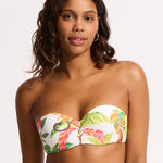 Tropica Bustier Bandeau Bikini Top - Ecru - Simply Beach UK