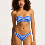 Mesh Effect Hipster Bikini Pant - Azure - Simply Beach UK