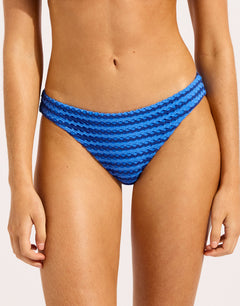 Mesh Effect Hipster Bikini Pant - Sapphire - Simply Beach UK